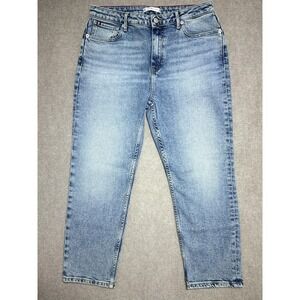 Tommy Hilfiger Jeans Mens 32x28 Blue Denim Slim Ankle Cigarette Fit Made Tunisia